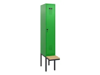 locker met bank,HxBxD 1950x300x815mm,1vak,vak B 300mm,draaigrendel - 2