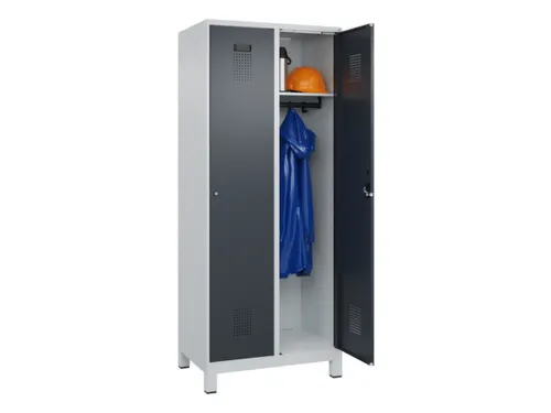locker,HxBxD 1950x800x500mm,2vak,vak B 400mm,cil.-slot,voeten