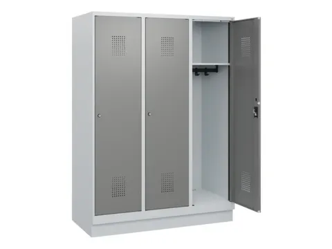 schoollocker,HxBxD 1630x1200x500mm,3vak,vak B 400mm,cil.-slot,sokkel