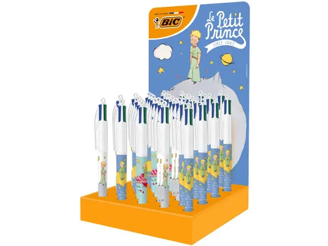 4 kleuren-balpen Petit Prince display 36 stuks assorti