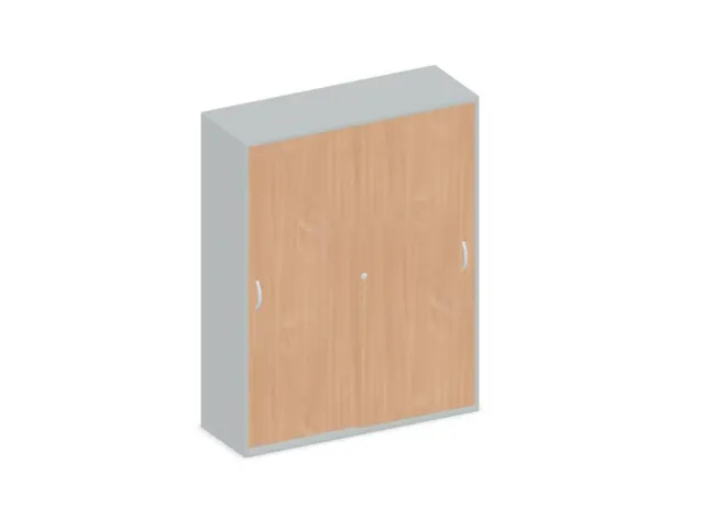 Schuifdeurkast 1540x1200x430mm Romp Lichtgrijs Decor Front Beuken