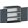 kast met perforaties HxBxD 1000x1050x525mm 2xStalen bodem Ral7016