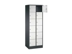lockerkast,RAL 7021/RAL 7035,HxBxD 1950x620x500mm,2x6vakken,cil.-slot