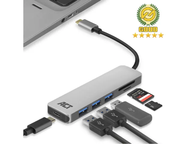 USB-C Hub 3.0 3x USB-A Cardreader PD