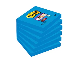 Memoblok Post-it 654 Super Sticky 76x76mm blauw 90 vel - 3