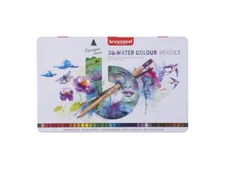 Kleurpotloden Bruynzeel Expression aquarel assorti blik à 36 stuks - 1