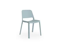 stapelstoel,4voeten,zitschaal PP hemelblauw