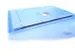 enveloptas blauw A4 liggend met klittenbandsluiting