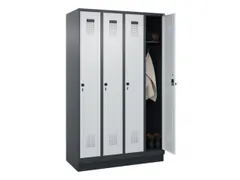 locker,HxBxD 1950x1200x500mm,4vak,vak B 300mm,draaigrendel,sokkel