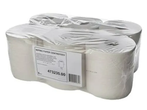 Blanco Centerfeed Poetspapier 1-laags wit met kern 300m/20cm 6 rol
