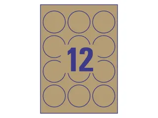 Etiket Avery L7106-25 permanent rond 60mm kraft 300 stuks 25 vel - 3