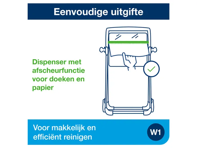 Tork 652008 W1 Performance mobiele Vloerstandaard Grijs/Rood