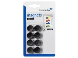 Magneet Legamaster 20mm 250gr zwart 8 stuks