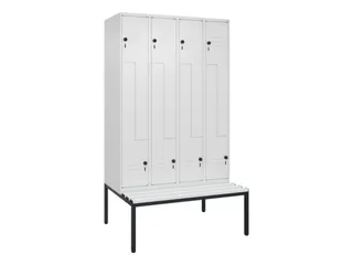 Z-garderobekast,HxBxD 2120x1200x815mm,8vak,vak B 300mm,draaigrendel - 1