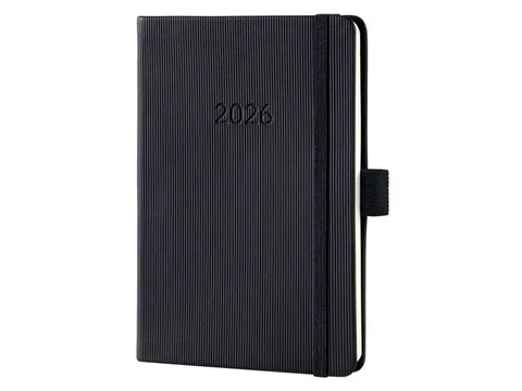 Weekagenda Conceptum A6 2026 (NL/FR/EN/DU) zwart Hardcover