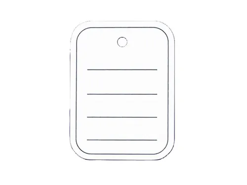 Prijskaart 40x50 mm met gat gelinieerd, doos a 500 stuks