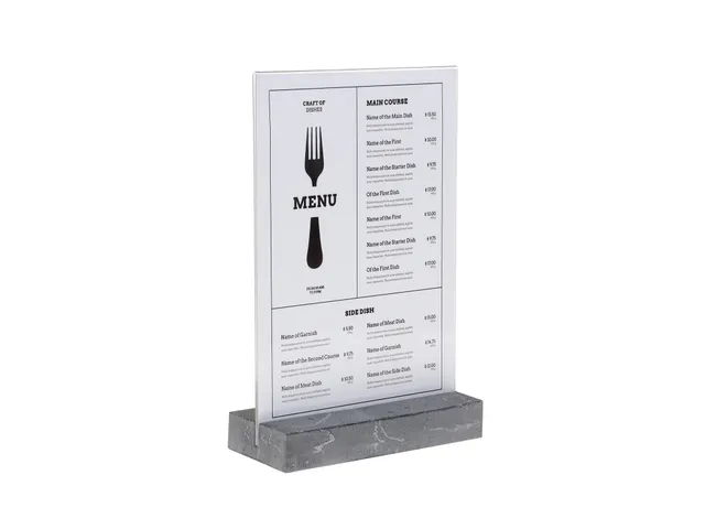 Présentoir de table Europel A4 Polystone anthracite