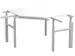 Table d'angle 90° ESD table de base avec tablette 1100x700mm gris cla