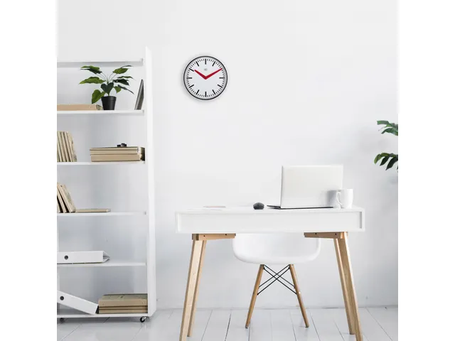 Stationsklok - 25.5cm - Stille wandklok - Wit - nXt by NeXtime - "Newc