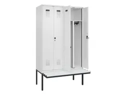 PBM-locker met bank,HxBxD 2120x1200x815mm,4vak,vak B 300mm