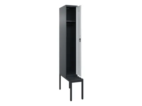 locker met bank,HxBxD 2120x300x815mm,1vak,vak B 300mm,cilinderslot