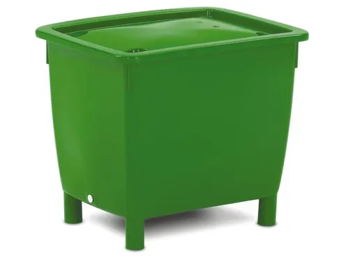 Hoekige Opslagbak Onderrijdbaar Hxbxd 685x790x605mm 210 Liter Groen