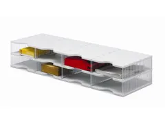 postsorteerbox,8vakken,m. antislipvoeten,Tafelopstelling