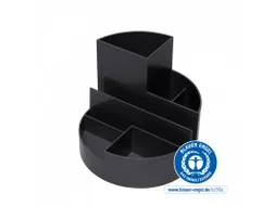 Pennenkoker MAULroundbox Blauwe Engel recycled 6 vaks zwart
