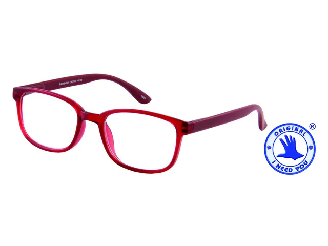 Leesbril I Need You +1.50 dtp Rainbow donkerrood