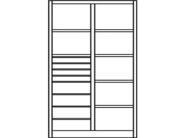 armoire d'atelier,corps RAL7035,face avant RAL7035