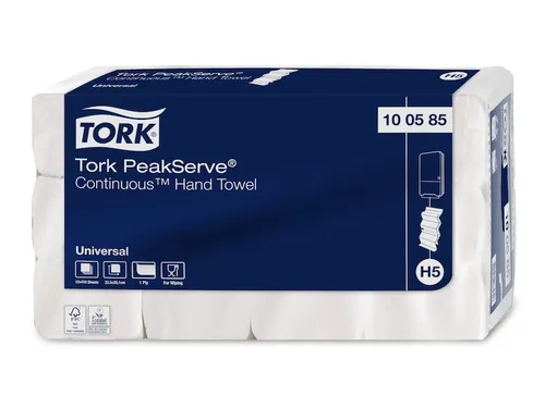 Tork 100585 PeakServe Continu Handdoek Universal H5 1-laags 410 vel