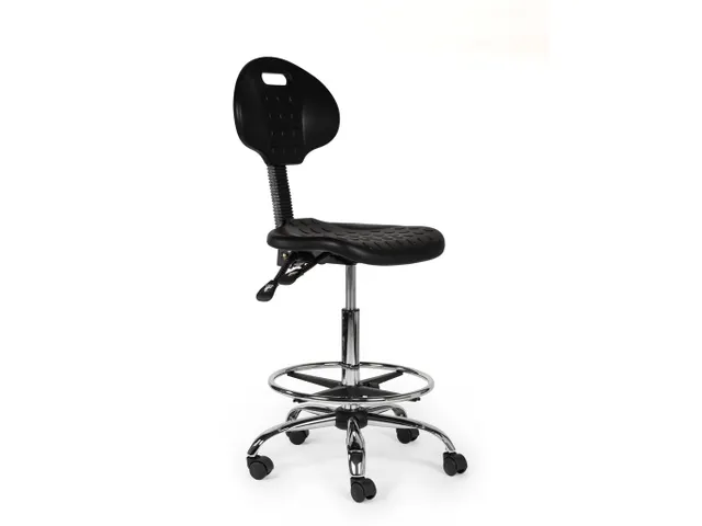 Werkstoel Standaard Met Ring Zwart