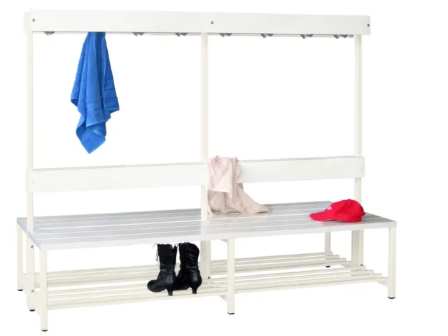 banc double,HxLxP 1600x2000x770mm,piètement RAL9010