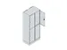 dubbeldekse locker,HxBxD 1950x800x500mm,2x2vak.,vak B 400mm