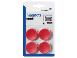 Magneet Legamaster 30mm 850gr rood 4 stuks