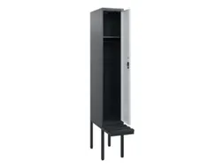 locker met bank,HxBxD 1950x300x815mm,1vak,vak B 300mm,cilinderslot