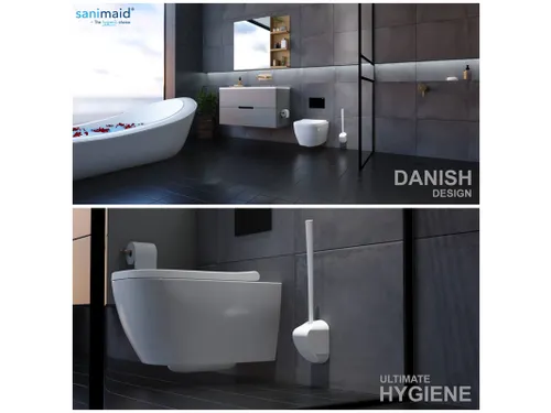 Sanimaid Paris toilet cleaner Wit Met Muurhouder
