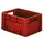 Euronorm Stapelkrat 210x400x300mm 17.5l Wanden/Bodem Gesloten Rood