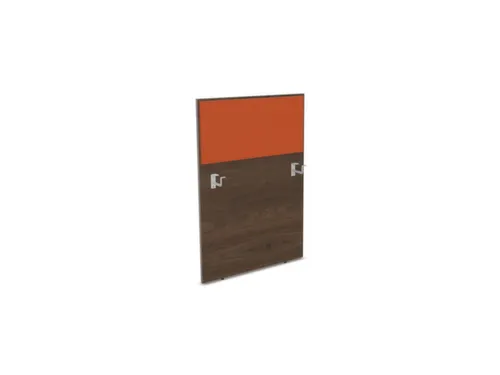 baliepaneel bureau aanbouw links 800mm NV bruin hickory BN3012-oranje