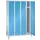 garderobekast,HxBxD 1850x1200x500mm,4vak,vak B 300mm,cil.-slot,voeten