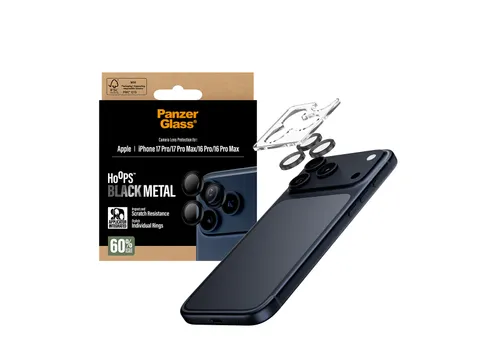 PanzerGlass Hoops Camera Lens Protector Black iPhone 17 Pro | iPh