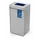 DURASORT Afvalbak sorteerunit 55L voor papier Grijs Blauw