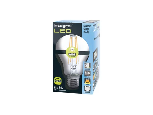 Ledlamp Integral E27 2700K warm wit 7W 806lumen
