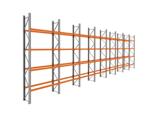 palletstelling,basis+7xaanbouw,HxBxD 4620x15500x750mm,vakl. 3000kg