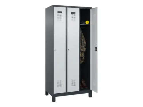 locker,HxBxD 1950x900x500mm,3vak,vak B 300mm,cil.-slot,voeten