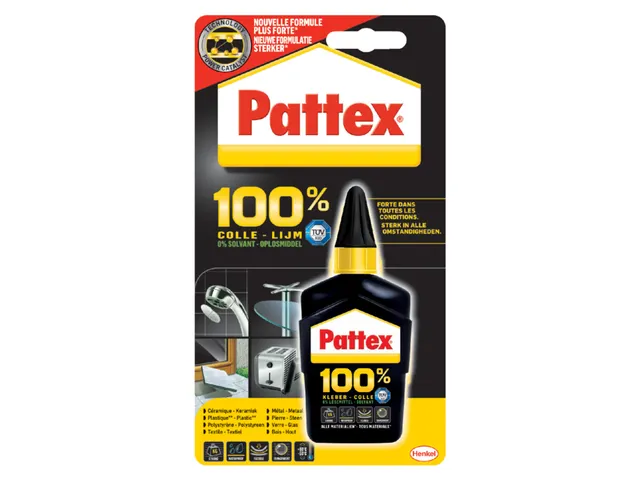Alleslijm Pattex 100% tube 50 gram op blister