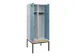 locker met bank,voor scheiding van kleding,HxBxD 2120x800x815mm,2vak