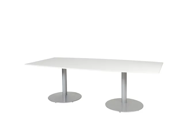 Linesto Vergadertafel Vaste Hoogte 240x120 Ton Wit 25mm Alu