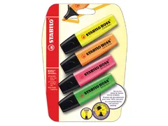 Markeerstift STABILO BOSS Original 70/4 assorti blister à 4 stuks
