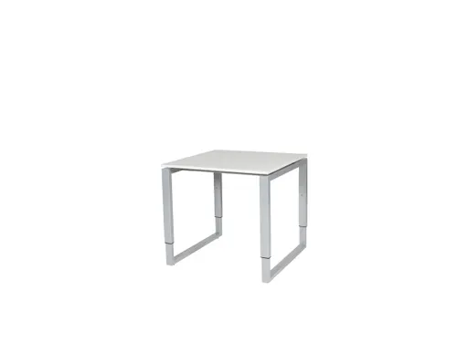 Domino Plus Bureau Hoogte Verstelbaar 800x800mm Wit 25mm Alu O-Poot